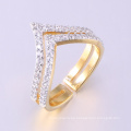 últimos diseños de anillo de dedo de oro forman 18 joyas de oro anillo de mujer de piedra grande de lujo